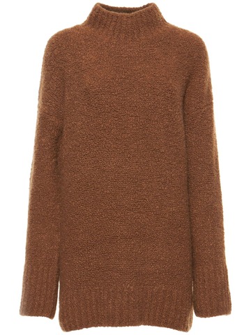 CASASOLA Dante Wool Bouclé Sweater in camel