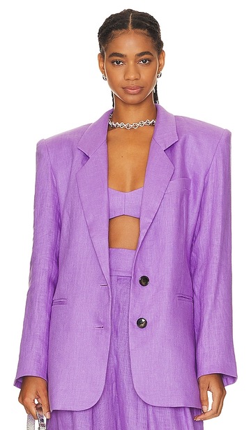 ronny kobo klover blazer in purple