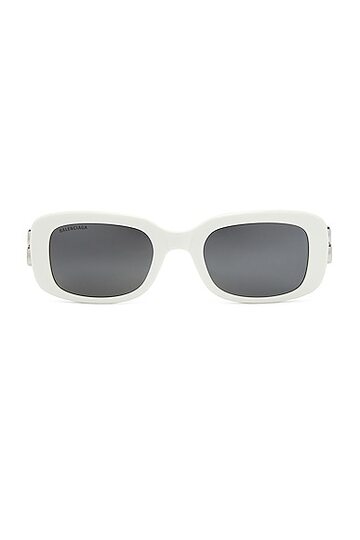 balenciaga rectangular sunglasses in white