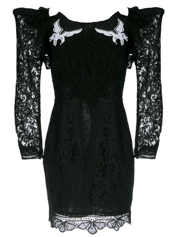 Martha Medeiros short lace dress in black