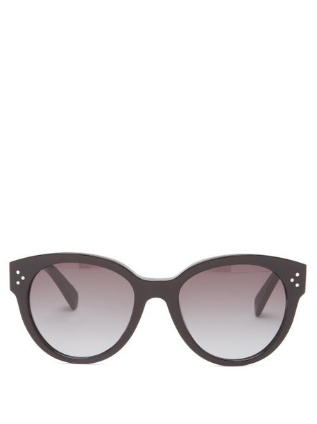 Celine Eyewear - Cat-eye Acetate Sunglasses - Womens - Black