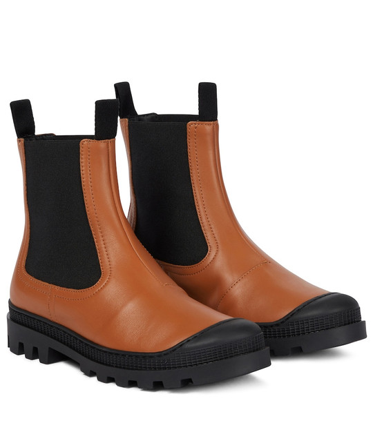 LOEWE Leather Chelsea boots in black