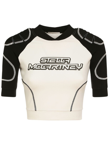STELLA MCCARTNEY Logo Tech T-shirt in black / white