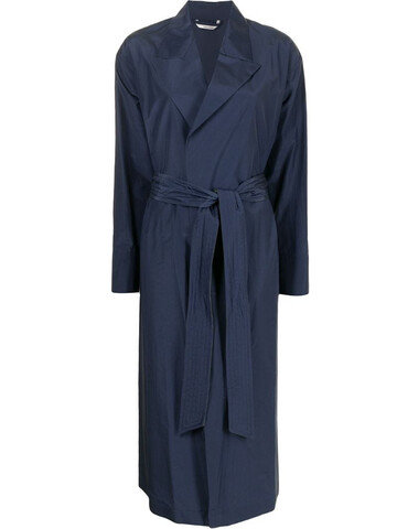 Colombo belted trench coat in blue