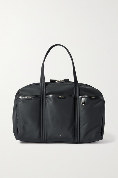 ANYA HINDMARCH - Gym Leather-trimmed Recycled Shell Tote - Black