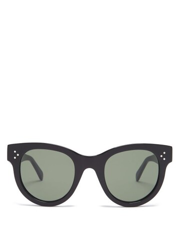 celine eyewear - baby audrey cat eye acetate sunglasses - womens - black
