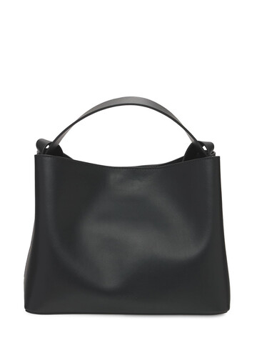 aesther ekme mini sac smooth leather top handle bag in black