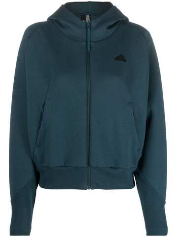 adidas z.n.e zip-up hoodie - blue