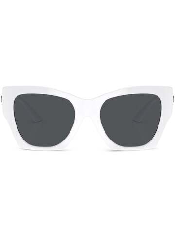 versace eyewear medusa-plaque cat eye sunglasses - white
