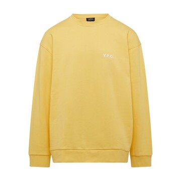 a.p.c. clint sweatshirt in yellow