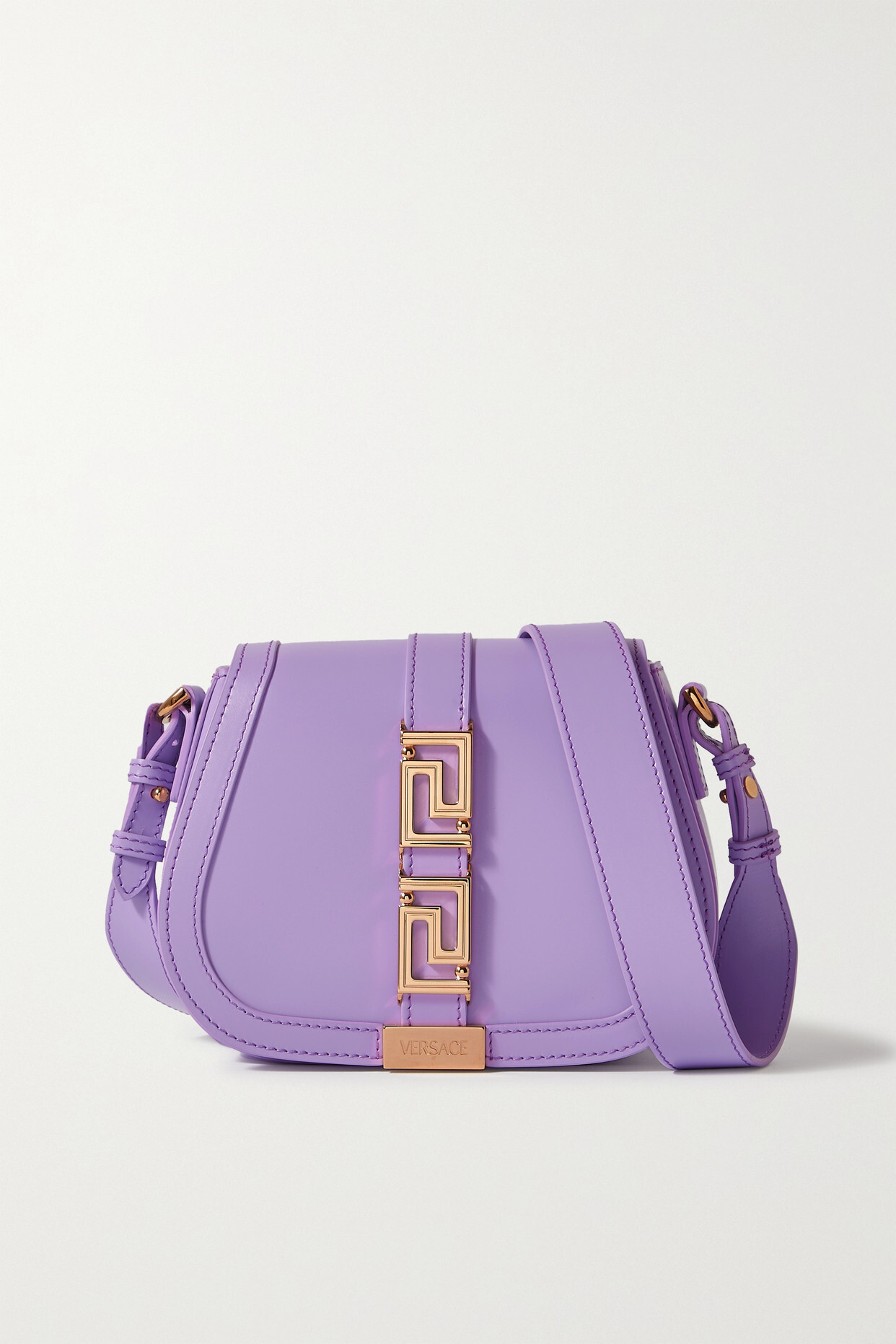 Versace - Small Leather Shoulder Bag - Purple