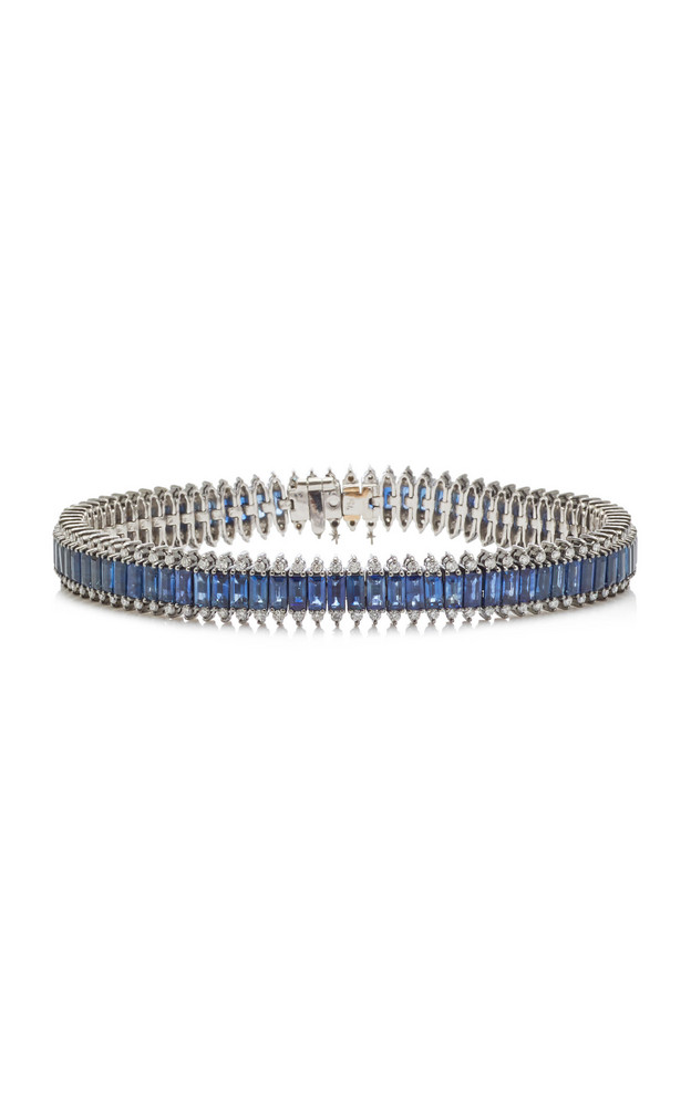 Nam Cho 18K White Gold, Black Rhodium, Diamond and Sapphire Bracelet in blue