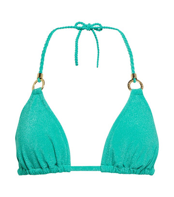 Heidi Klein Zanzibar triangle bikini top in blue