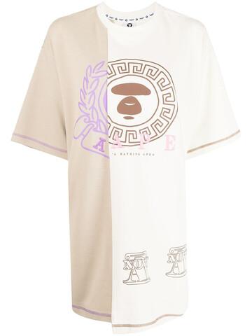 AAPE BY *A BATHING APE® AAPE BY *A BATHING APE® logo-print T-Shirt dress - Brown