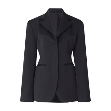 House Of Dagmar Shiny fitted blazer in navy
