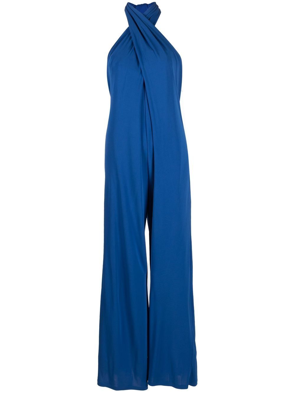 Alberta Ferretti halter-neck wide-leg jumpsuit - Blue