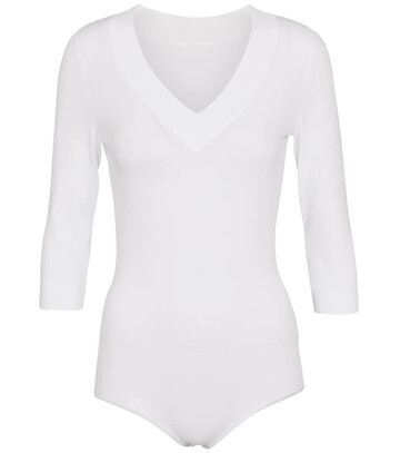 alaã¯a knit bodysuit in white
