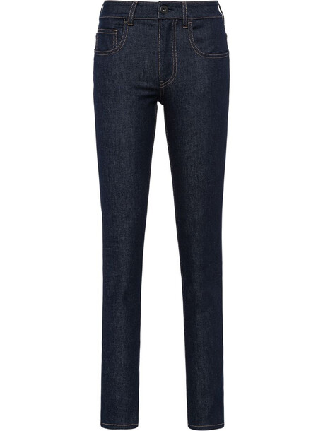 Prada skinny cropped jeans in blue