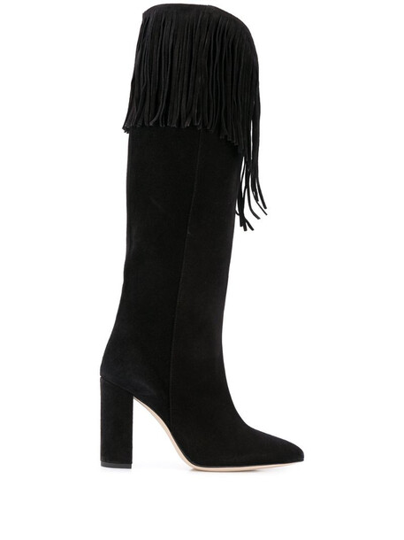 Paris Texas fringed boots in black