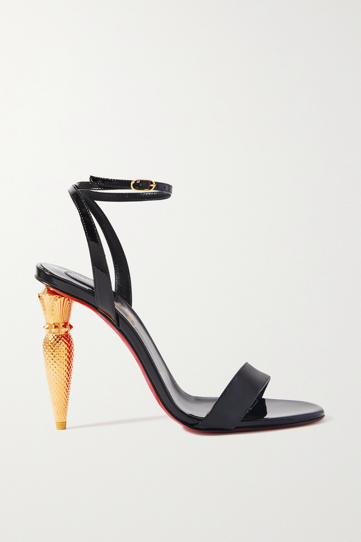 Christian Louboutin - Lipqueen 100 Patent-leather Sandals - Black