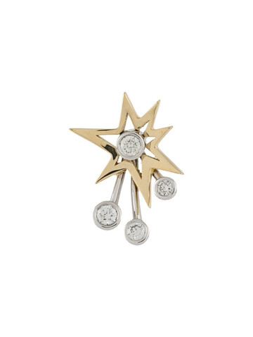 LE STER 18kt yellow and white gold diamond Rocket single earring