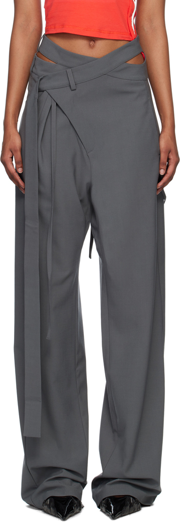 ottolinger ssense work capsule – gray trousers in grey