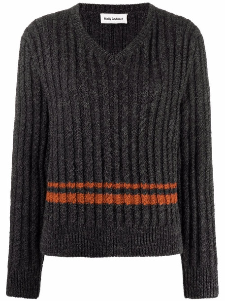 Molly Goddard striped wool jumper - Grey