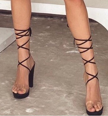 shoes,straps,strappy heels,black,heels,clear,high heels,high