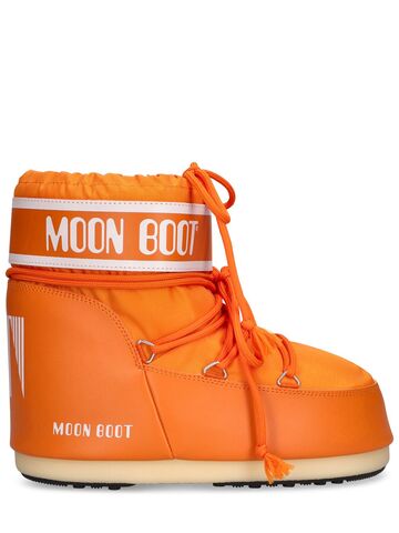 moon boot low icon nylon moon boots in orange