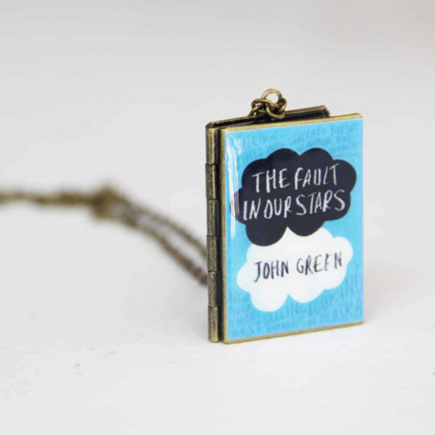 jewels book light blue blue the fault in our stars jewelry necklace the fault in our stars locket frantic jewelry reading