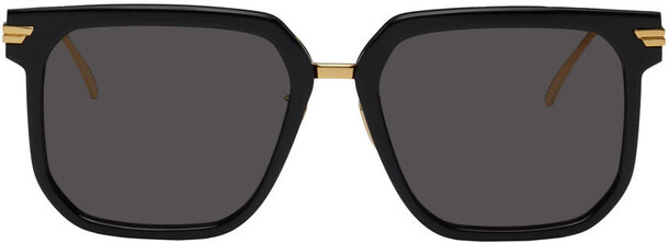 Bottega Veneta Black Oversized Square Sunglasses