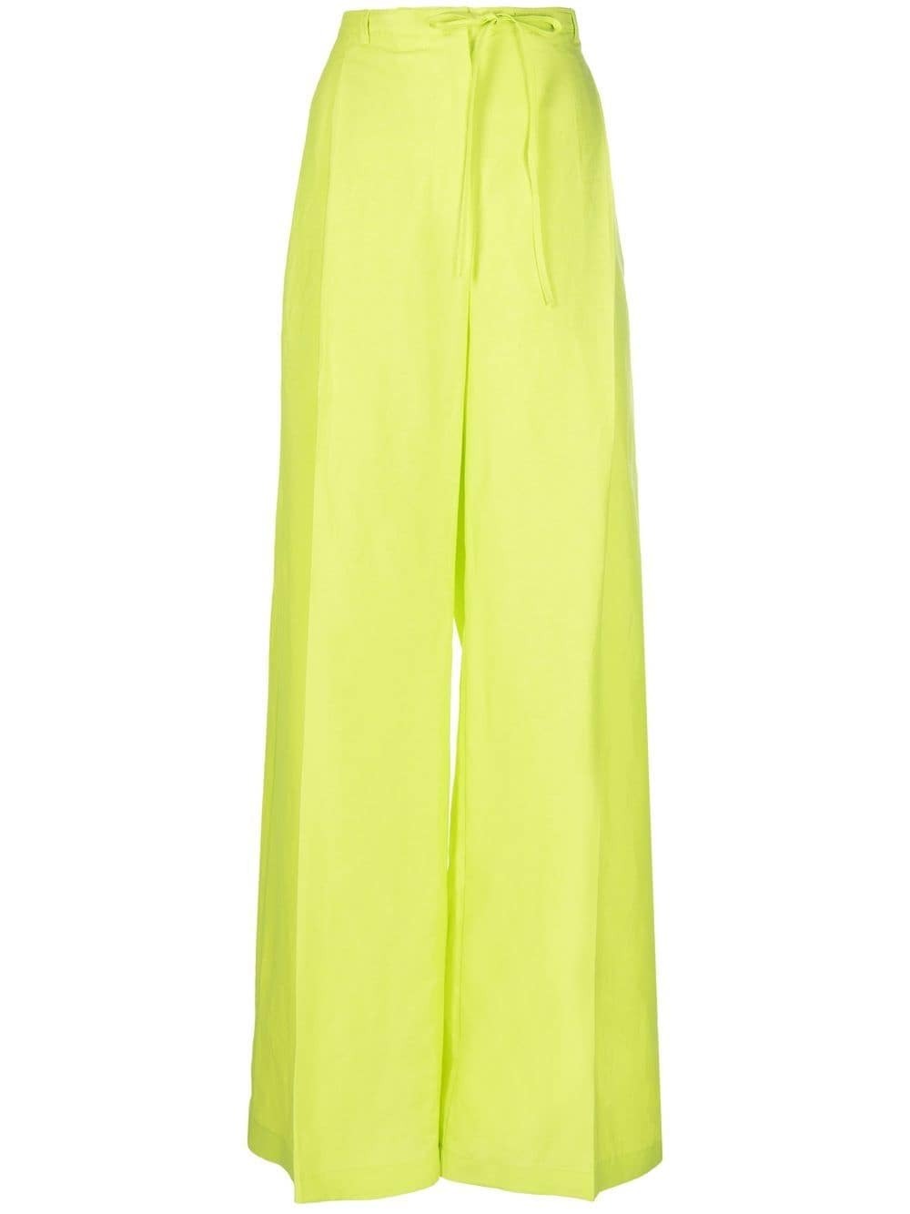 Christian Wijnants wide-leg high-waisted trousers - Green
