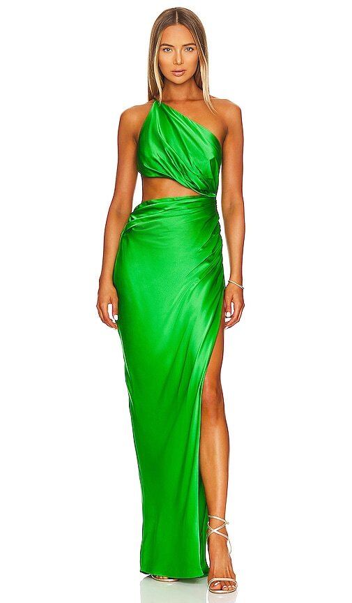 The Sei x REVOLVE One Shoulder Cut Out Gown in Green