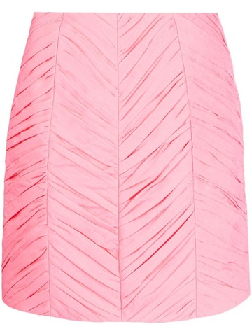 acler radford ruched-detail miniskirt - pink