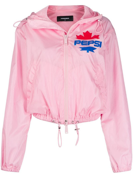 Dsquared2 x Pepsi hooded windbreaker jacket in pink