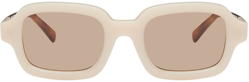 bonnie clyde off-white shy guy sunglasses in cream