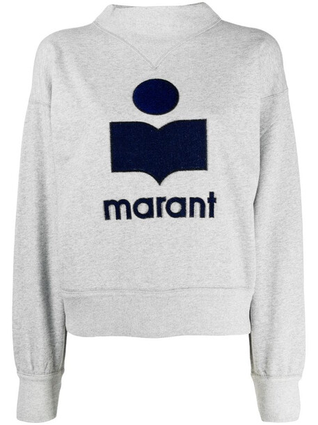 Isabel Marant Étoile logo embroidered sweatshirt in grey