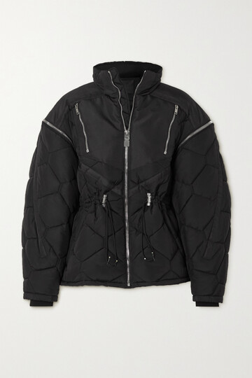 givenchy - convertible quilted padded shell jacket - black