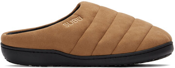 SUBU SSENSE Exclusive Tan Quilted Slippers in brown
