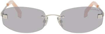 Acne Studios Silver Rimless Sunglasses in black