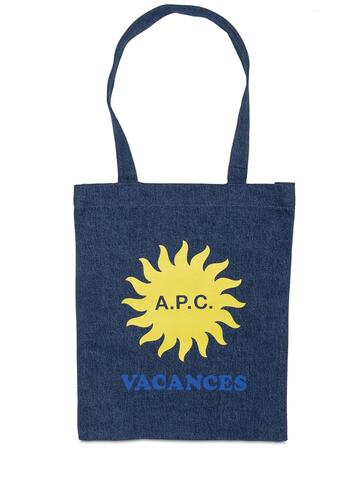 A.P.C. Lou Vacances Denim Tote Bag
