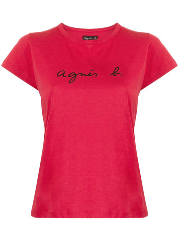 agnès b. agnès b. logo-print T-shirt - Pink