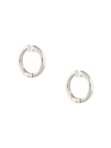 E.M. clip-on hoop earrings in silver