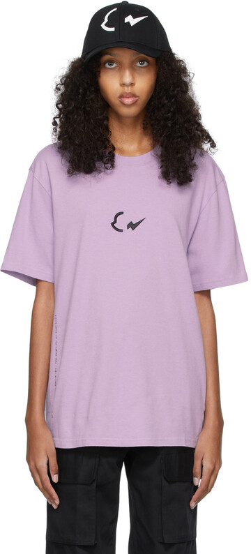 Moncler Genius 7 Moncler Fragment Hiroshi Fujiwara Purple Logo T-Shirt in lilac