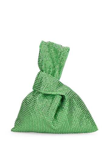 GIUSEPPE DI MORABITO Embellished Cady Envers Satin Bag in green