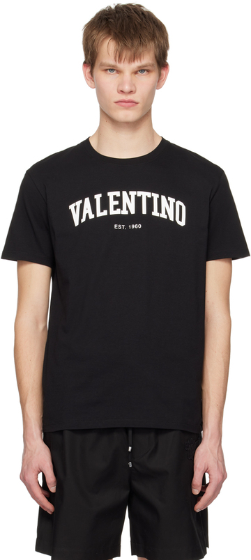 valentino black print t-shirt in nero / bianco