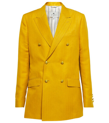 Etro Linen and silk blazer in yellow