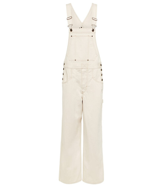 Isabel Marant Madeline denim overalls in white