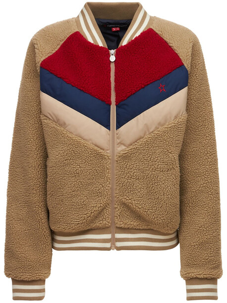 PERFECT MOMENT Multi Fleece Jacket in blue / brown / red