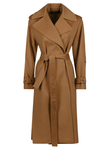 Federica Tosi Belted Wrap Coat in camel